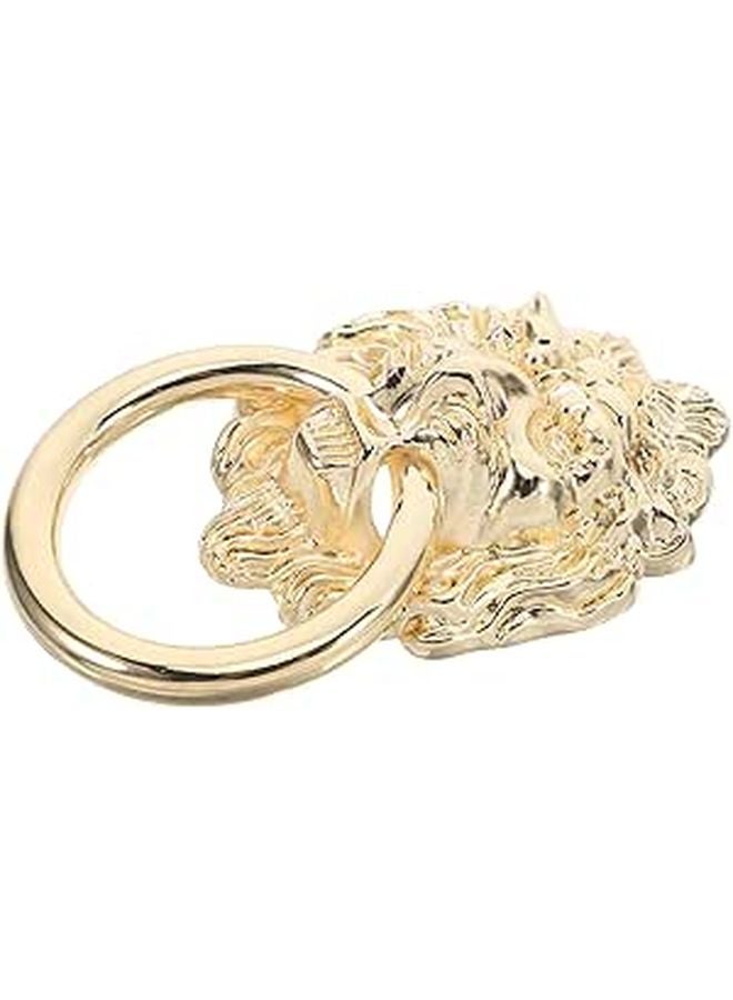 Vintage Lion Head Zinc Alloy Cabinet Knob Gold Tone Drawer Handle for Wardrobe Dresser - Image 1