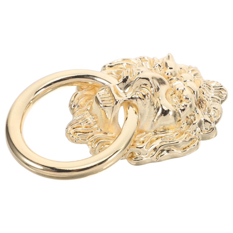 Vintage Lion Head Zinc Alloy Cabinet Knob Gold Tone Drawer Handle for Wardrobe Dresser - Image 2