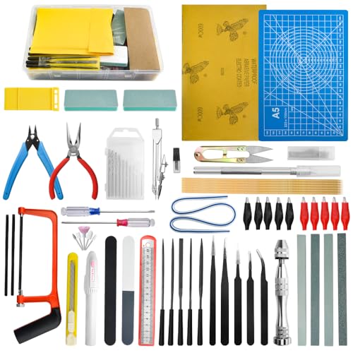 Bigstone 85 PCS Model Tools Kit Hobby Building Tool Craft Set Modeler Basic DIY Tools for Cars Airplanes Buildings Robots Gundam Plastic Models Building Repairing and Fixing - Image 1