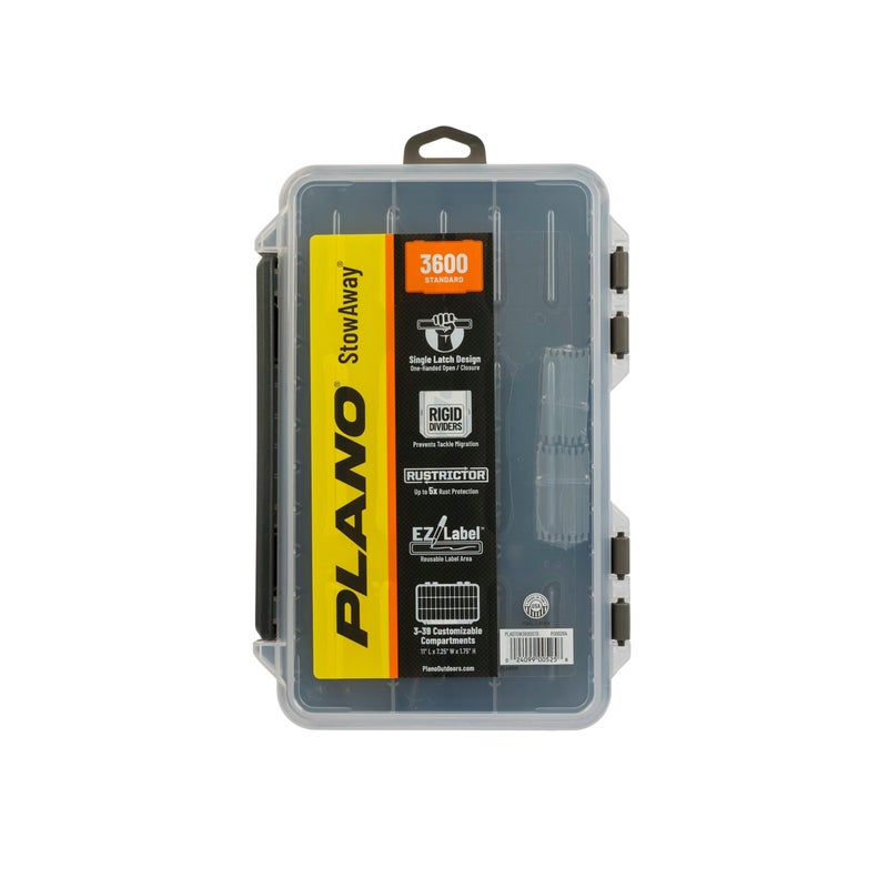 Plano StowAway 3600 Stow Tackle Box with Corrosion-Preventive Rustricor, Single Latch Design, Transparent DuraView Lid, Stackable Storage for Fishing Bait, Lures and Gear - Image 4