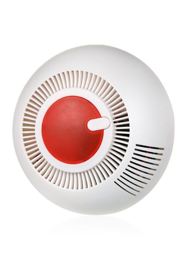 NIBEMINENT Standalone Photoelectric Wireless Smoke Detector Alarm White/Red - Image 1