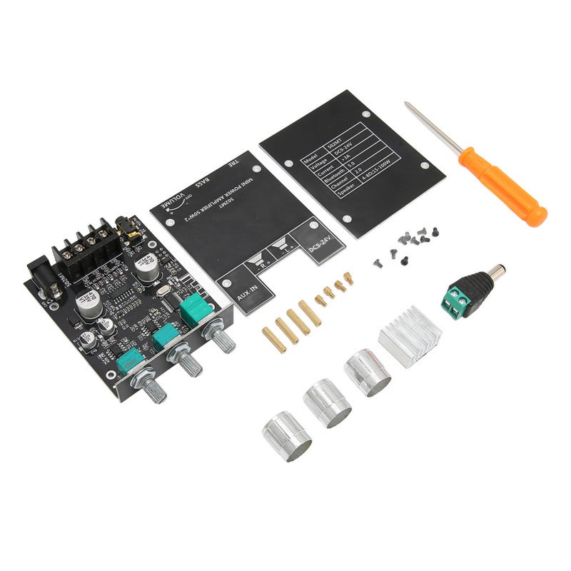 BT Amplifier Board 2X50W BT 5.0 Stereo Module - Bass Treble Volume Control Subwoofer Amplifier Board for DIY Audio - Image 2
