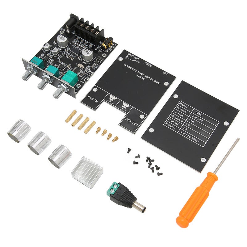 BT Amplifier Board 2X50W BT 5.0 Stereo Module - Bass Treble Volume Control Subwoofer Amplifier Board for DIY Audio - Image 4