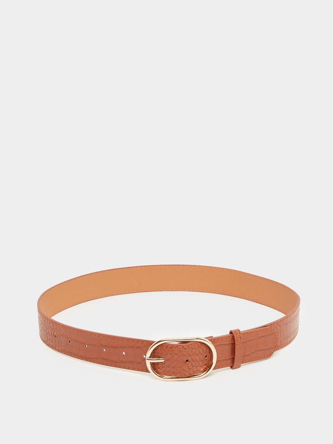 Styli Styli Brown Solid Pin Buckle Belts  - Image 1