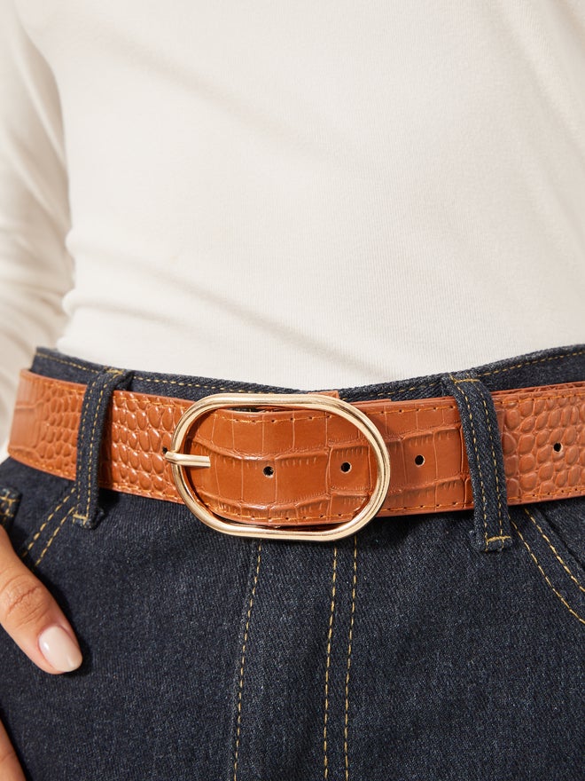 Styli Styli Brown Solid Pin Buckle Belts  - Image 3