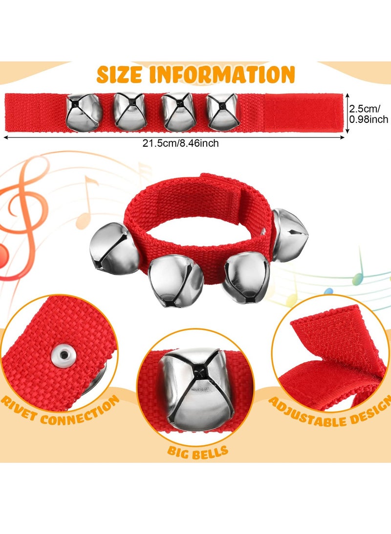 Excefore Hand Bells, Wrist Bands Jingle Bells and Egg Shakers, Noise Makers Jingle Bells Musical Instruments for Kids, Band, Party Favors, 12PCS  - Image 4