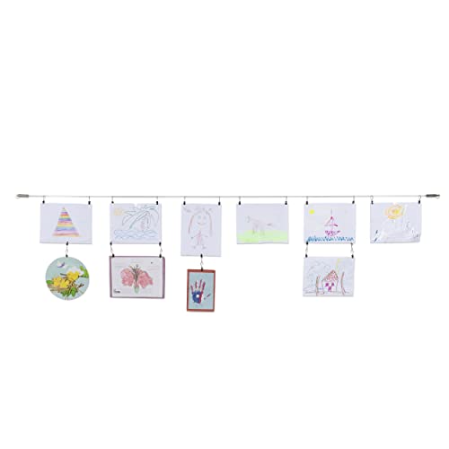 Wallniture Curtain Drape Wire Rod Set for Tapestry, Kids Crafts, Wall Decor Picture Hanging Kit - Image 1