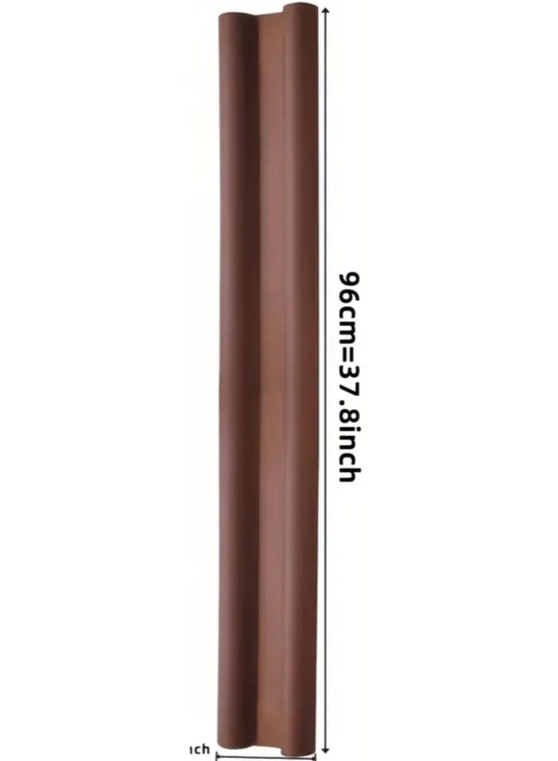 PU Leather Door Draft Stopper, Windproof Bottom Seal Strip - Image 3