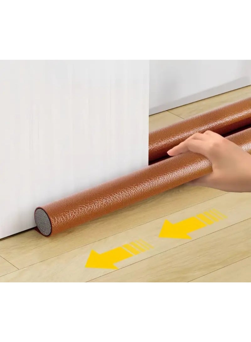 PU Leather Door Draft Stopper, Windproof Bottom Seal Strip - Image 5
