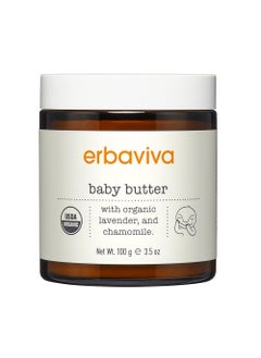 ERBAVIVA Erbaviva Organic Baby Butter 35 oz  A Nourishing Butter to Moisturize and Protect Delicate Skin for your Little Ones  Made with Calming Essential Oils and Cocoa Butter 