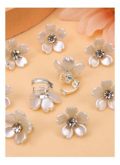 BTFMEI 25 PCS Flower Hair Clips, Cute Hair Clips, Mini Flower Hairpins with Crystal Metal Claw Clips, Sparkling Hair Barrettes Nonslip Side Hair Accessories for Women Girls  - Image 5