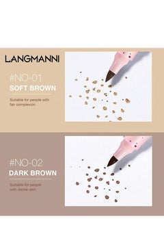 LANGMANNI Freckle Pen Natural Easy To Color Freckles Waterproof & Long Lasting Soft Freckles For Face Tint Freckle Makeup Tool For Women (Dark Brown) 2.5ml  - Image 2
