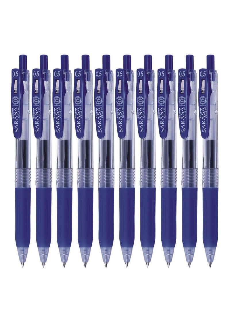 ZEBRA 10 Piece Gel Ink Pen Set Blue  - Image 1