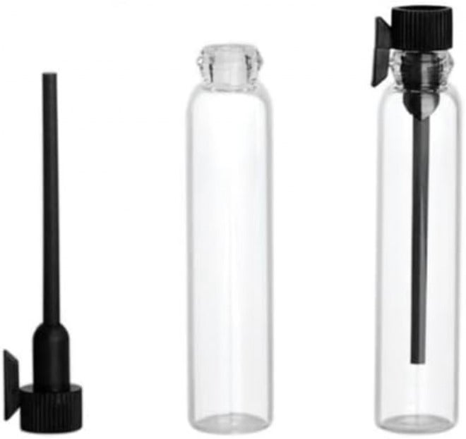 20Pcs Empty Perfume Sample Bottles 3ml Essential Oil Test Tube Bottle Mini Glass Refillable Sample Vial Containers for Aromatherapy, Fragrance and Liquid (Black+White) - Image 3