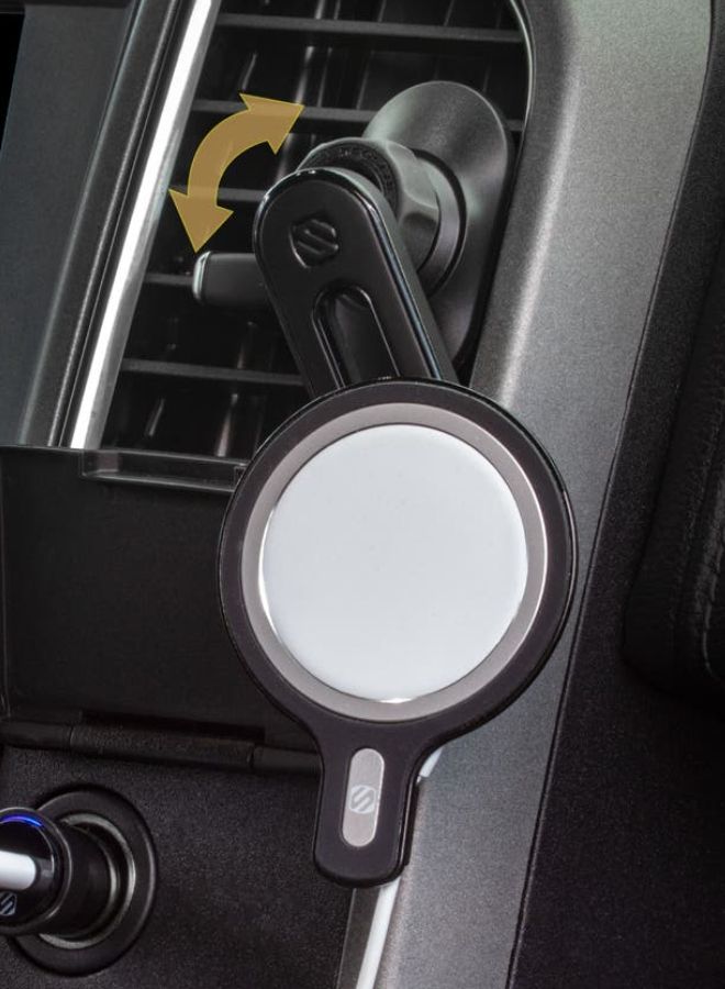 Scosche Magic Mount for Magsafe 4-IN-1 (Vent- Dash- Swing) + 20W PD Car charger - Black  - Image 3