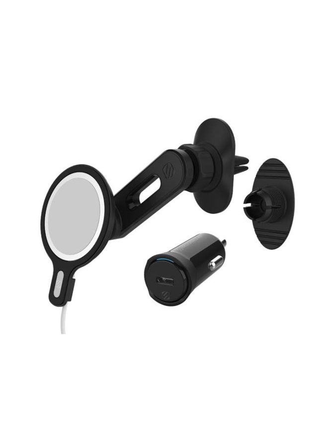 Scosche Magic Mount for Magsafe 4-IN-1 (Vent- Dash- Swing) + 20W PD Car charger - Black  - Image 1