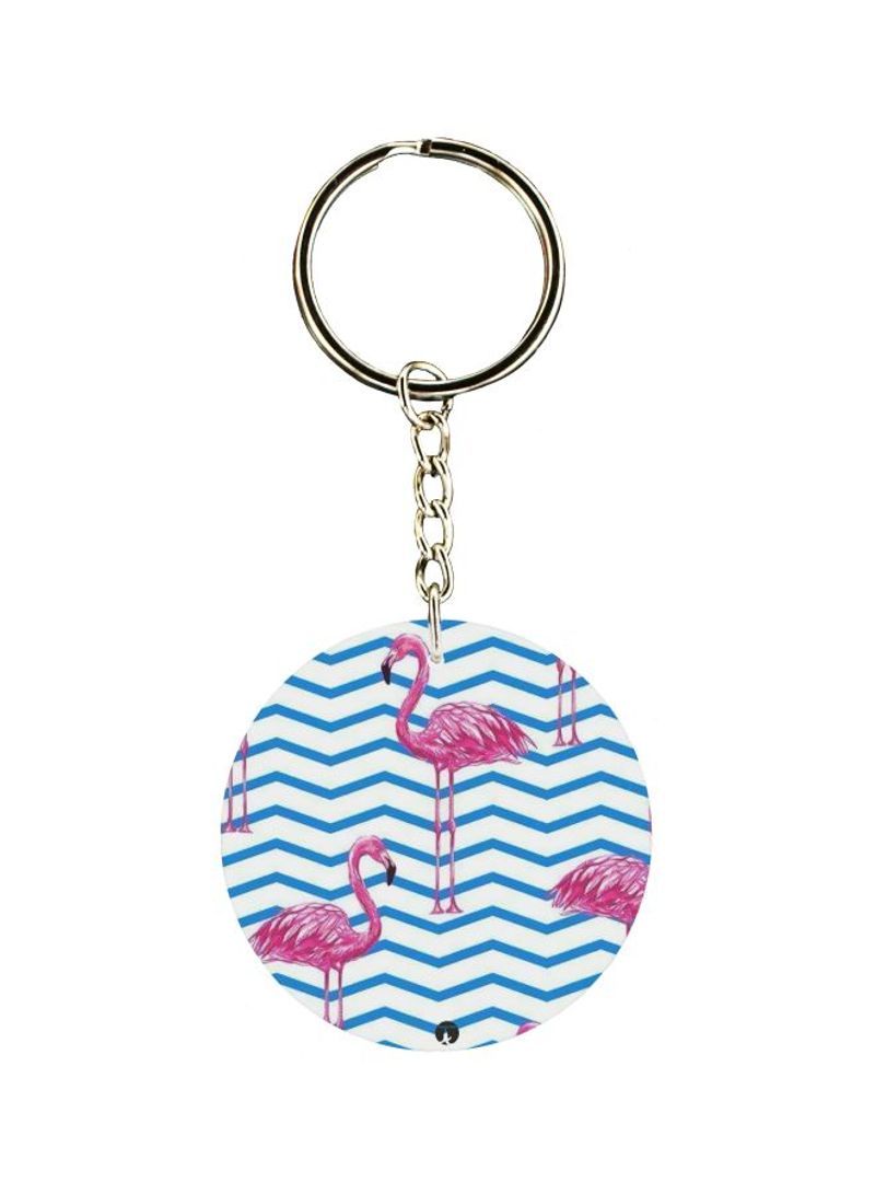 RKN Flamingo Printed Single Sided Keychain