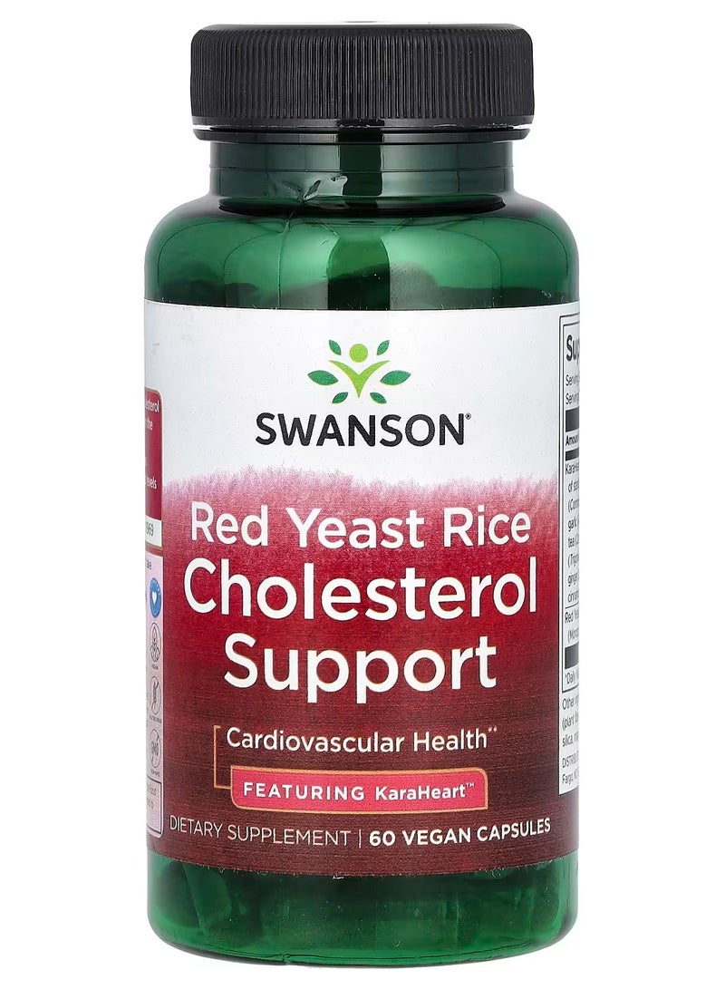 Swanson, Red Yeast Rice Cholesterol Support, 60 Vegan Capsules