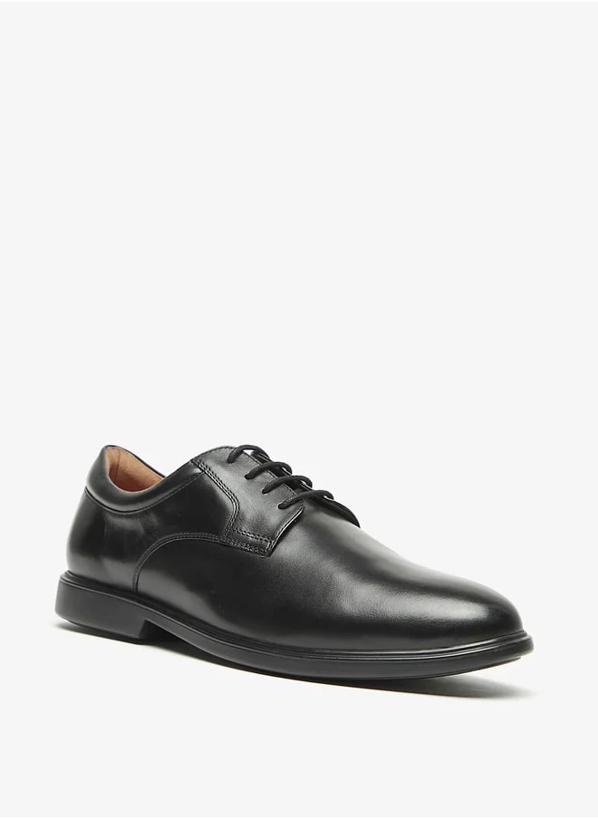 لو كونفورت Men's Solid Lace-Up Derby Shoes