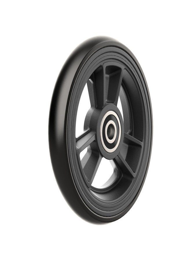 RIANT WHEEL, W534, 5 X 1.4 inch, Solid, PU Wheels, Wheelchair Casters, Nylon Rim, one Pair (Black) - Image 1