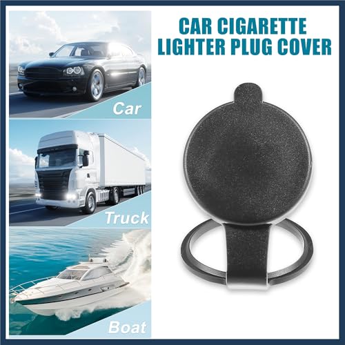 INFINAUTO Cigarette Lighter Plug Cover Dustproof Cigarette Lighter Socket Cover Cap Universal for Car Truck SUV with 12V Accessory Plug Black (Set of 5) Replacement Car Parts Stylish Design - Image 2