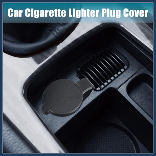 INFINAUTO Cigarette Lighter Plug Cover Dustproof Cigarette Lighter Socket Cover Cap Universal for Car Truck SUV with 12V Accessory Plug Black (Set of 5) Replacement Car Parts Stylish Design - Image 3