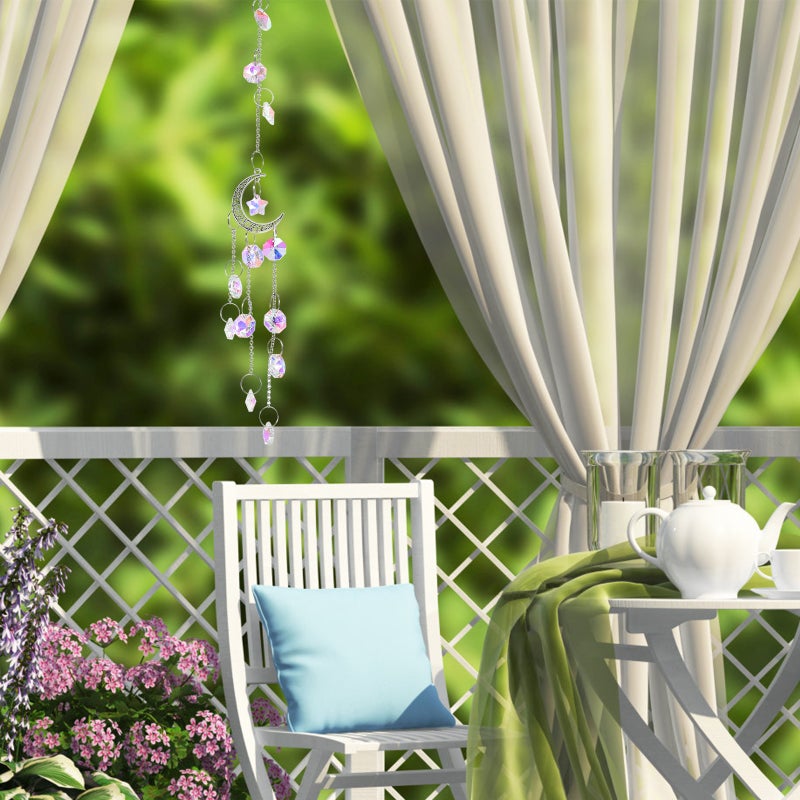 2 pcs Star Crystal Sun Catcher Pendant Crystal Hanging Decor - Image 2