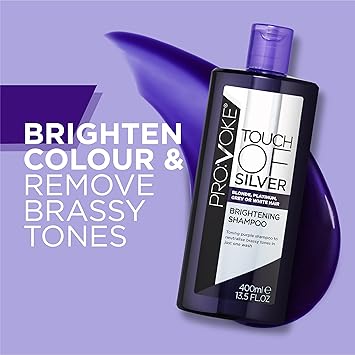 PROVOKE Touch Of Silver Brightening Purple Shampoo Intensive Conditioner 400ml Neutralises Yellow Orange Tones Formulated With Violet Blue Pigments - Image 2