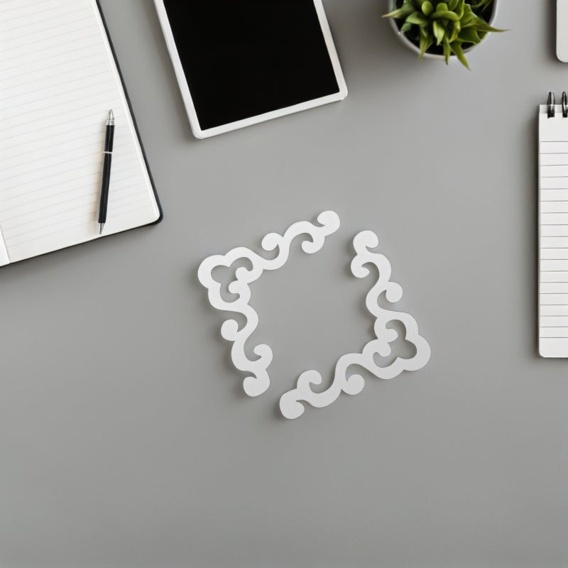 12pcs Mirror Frame Peel And Stick: Mirror Wall Corner Decals - Self-Adhesive Decorative Stickers For Living Room Background Wall Cabinet - Image 4