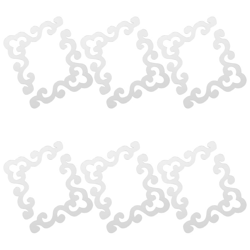 12pcs Mirror Frame Peel And Stick: Mirror Wall Corner Decals - Self-Adhesive Decorative Stickers For Living Room Background Wall Cabinet - Image 1