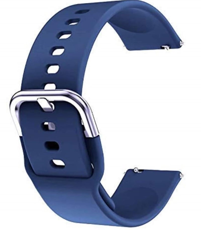 EDNITA 22mm SmartWatch Strap with Stainless Steel Silver Buckle for Colorfit Pro/Pro 4 Max/Ultra/Ultra 2/Amazfit GTR 47mm/GTR 2E/Galaxy Watch 3 45mm & All 22mm Watches-Black,Navy,Grey-Pack of 3 - Image 4