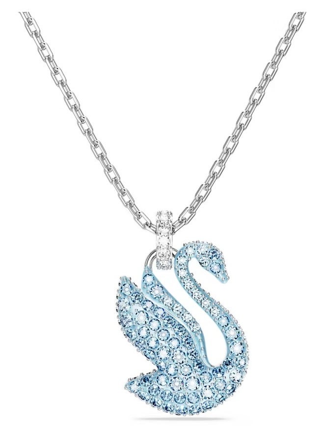 Generic Iconic Swan Drinking Swan Blue Rose Silver Color  - Image 1