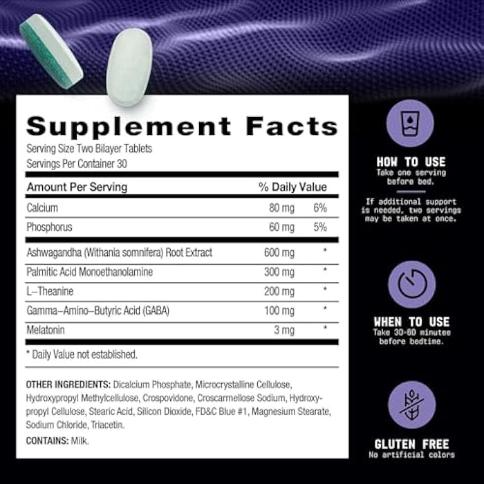 BEYOND RAW Anabolic Sleep, Duel-Release Stress, Sleep, & Recovery Support, 60 Count - Image 2