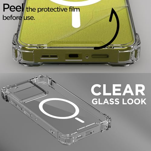 Pikkme Back Cover for Motorola Moto G86 Power 5G Mag-Safe Shockproof PC + TPU Protective Case Magnetic Support Bumper Case (Transparent Mag-Safe) - Image 3