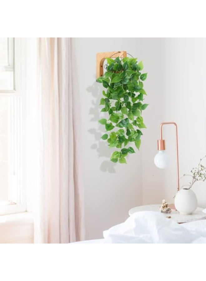 2PCS Wooden Wall Hooks, Plant Hangers Indoor, 6 Inch Wall Mounted Hanging Plant Hooks for Planters, Lanterns, Flower Bracket, Wind Chimes Burlywood Color - Image 2