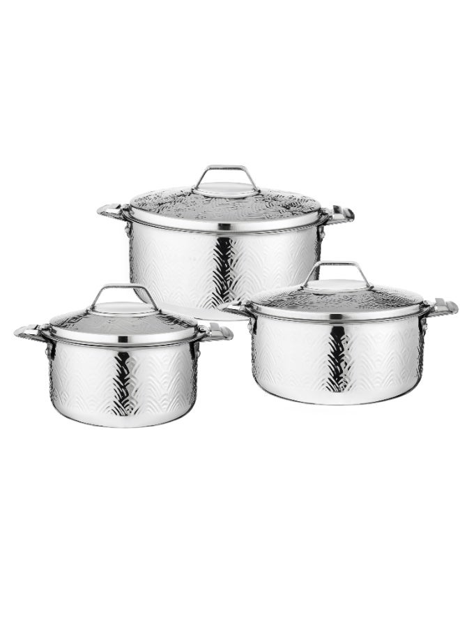 Maxima 3-Piece Stainless Steel Food Containers With Twist-Lock Lid  ( 1/ 1.5 / 2.5 ) LITTER - Image 5