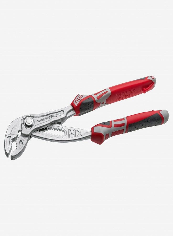NWS 10" Waterpump Pliers Maxi Mx - Matte Chromium - SoftGripp, Tethered Attachment - Image 1