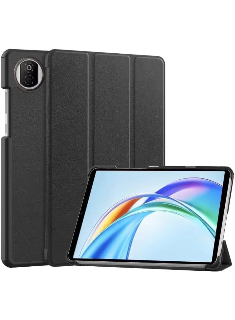 VKL Leather Case Compatible with Honor Pad X7 8.7 Inch 2025, Lightweight Hard Shell Folio Slim Protective Cover with Multi-Angle Stand and Auto Wake/Sleep Up (Black) - Image 1