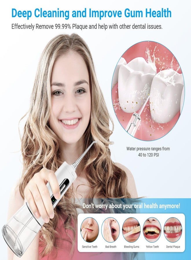 Dentiden Pro C 120 | Portable Dental Flosser with 4 Nozzles, IPX7 Waterproof | Cordless, Rechargeable, 300ml Tank, 4 Cleaning Modes, 120 PSI Pressure, 45 Days Usage | 4 Operating Modes | Oral Irrigator - Image 2