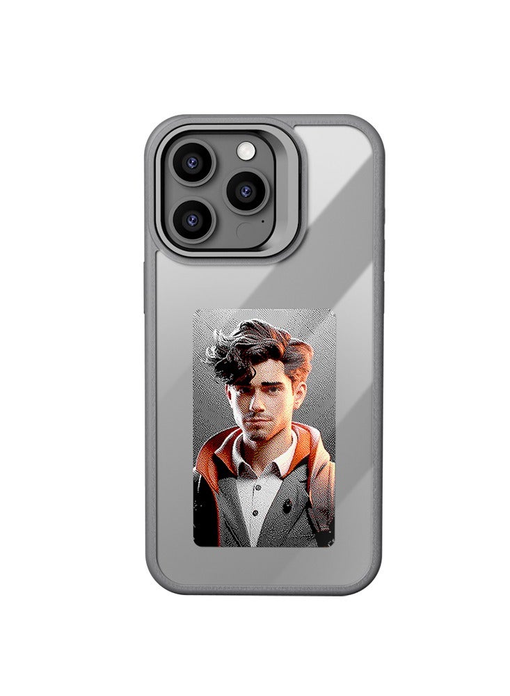 Smart Ink Phone Case,DIY Ink Screen,Compatible with IPhone16Pro,grey - Image 1