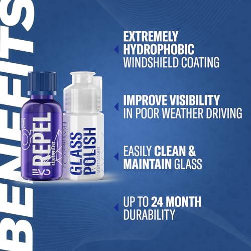 GYEON View EVO- Ceramic Coating for Windshield and Glass - Increased Protection and Visibility - Extremely Hydrophobic - Self Cleaning Treatment Repels Water - Auto Glass Rain Repellant - Image 2