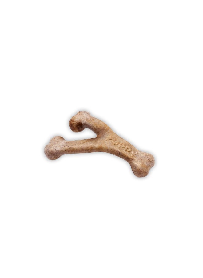 Benebone Small Puppy Wishbone Dog Chew Toy Bacon For Puppies - Image 2