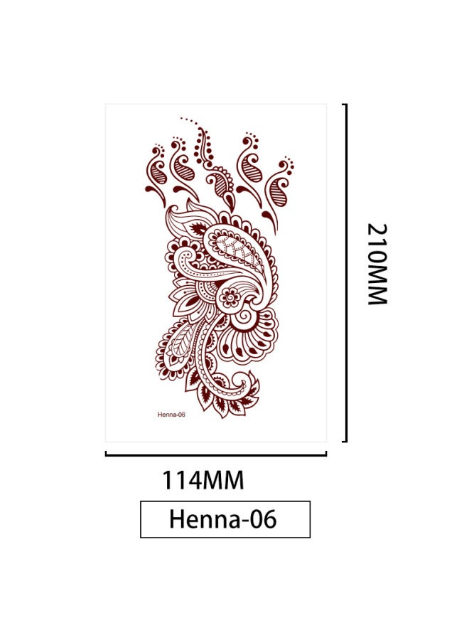 Mehendi Stickers Henna Mehendi stencil Tattoo Sticker for Hands Temporary Waterproof Mehndi Tattoo Body Art for Women & Girls - Image 1