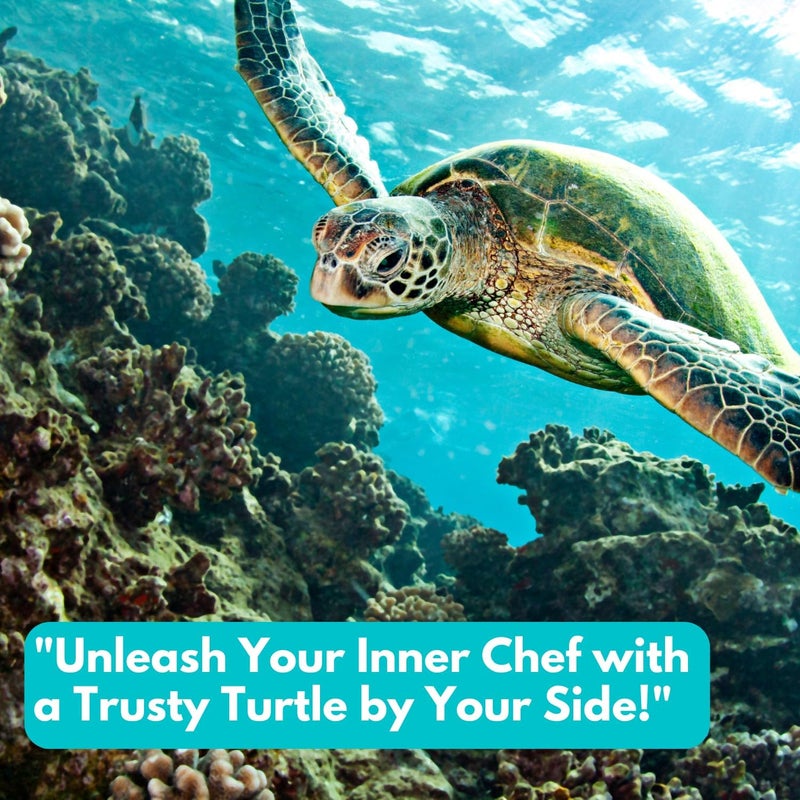woobud Turtle Spoon Rest - Coastal Ocean Nautical Decor, Teal Kitchen Accessories, Turquoise Hawaiian Beach Themed Decor for Stove Top Counter, Cute Sea Turtle Christmas Gifts - Image 2