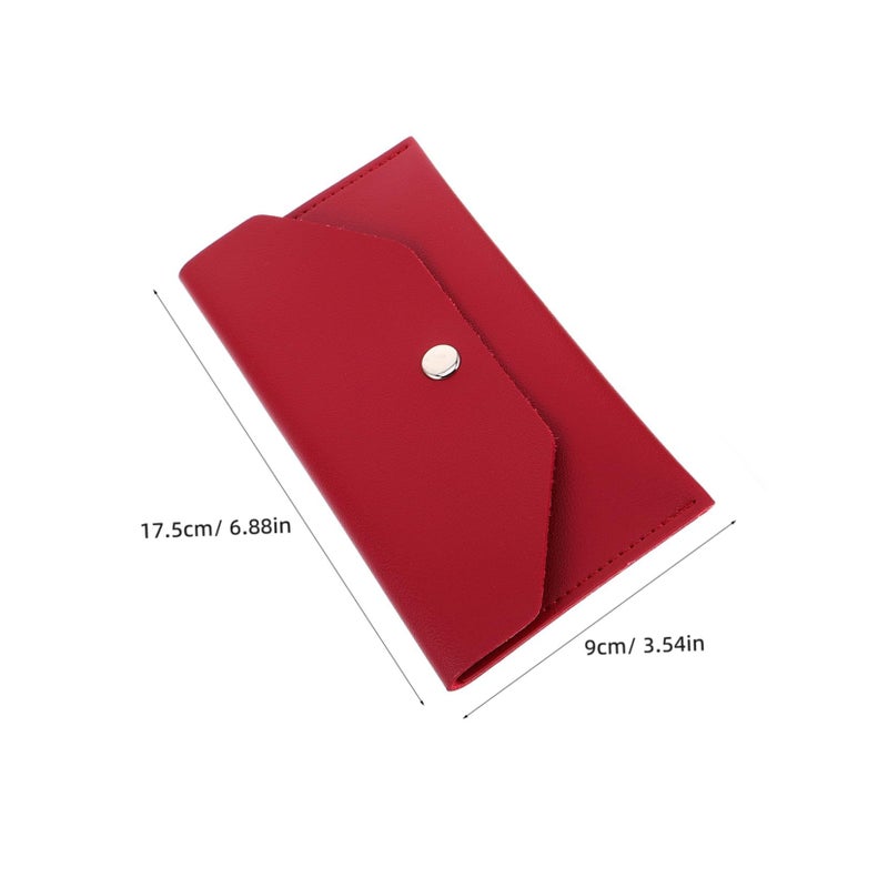 Leather Card Holder Wallet Pu Cash Envelope Travel Budget Binder 2pcs - Image 3