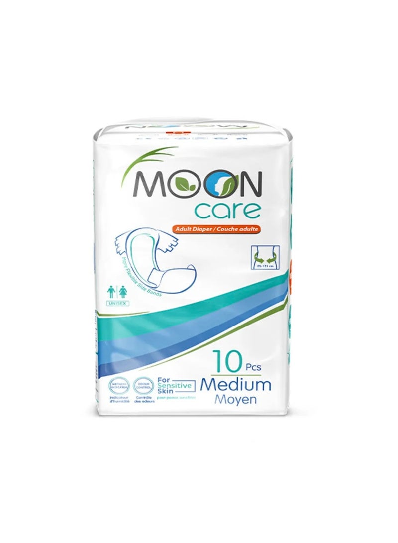 MOON Care Waistband Adult Diaper - Medium - 10 Pieces  - Image 1