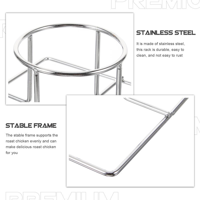 Portable Grill Rack for Chicken Roasting, Stable Frame Ensures Even Cooking - Image 3