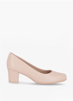 Piccadilly Women Round Toe Slip-On Pumps with Block Heels  - Image 2