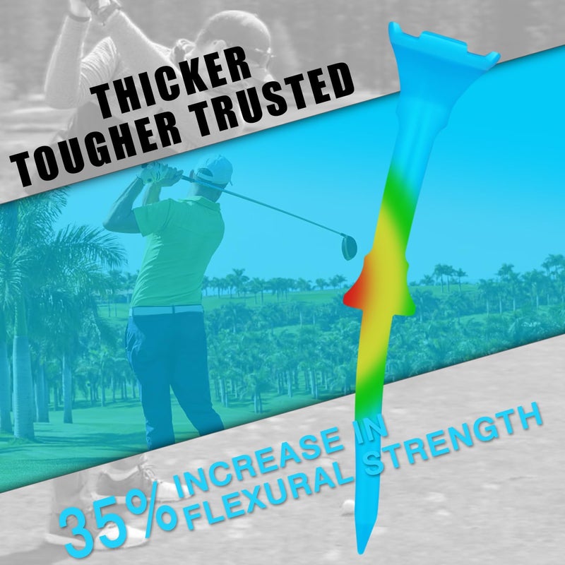 Goashpeaot High Perfomance Material Golf Tees, Unbreakable & Stability Professional Golf Tees, Perfect Tee Height at Every Shot Golf Tees - Image 3