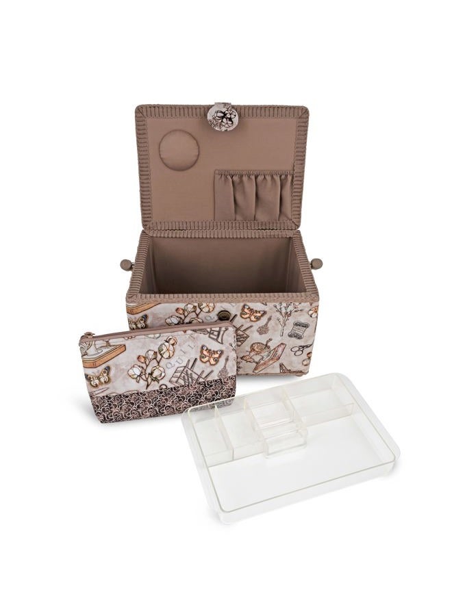 Dritz Basket & Accessory Case Basket, Neautral Sewing - Image 4